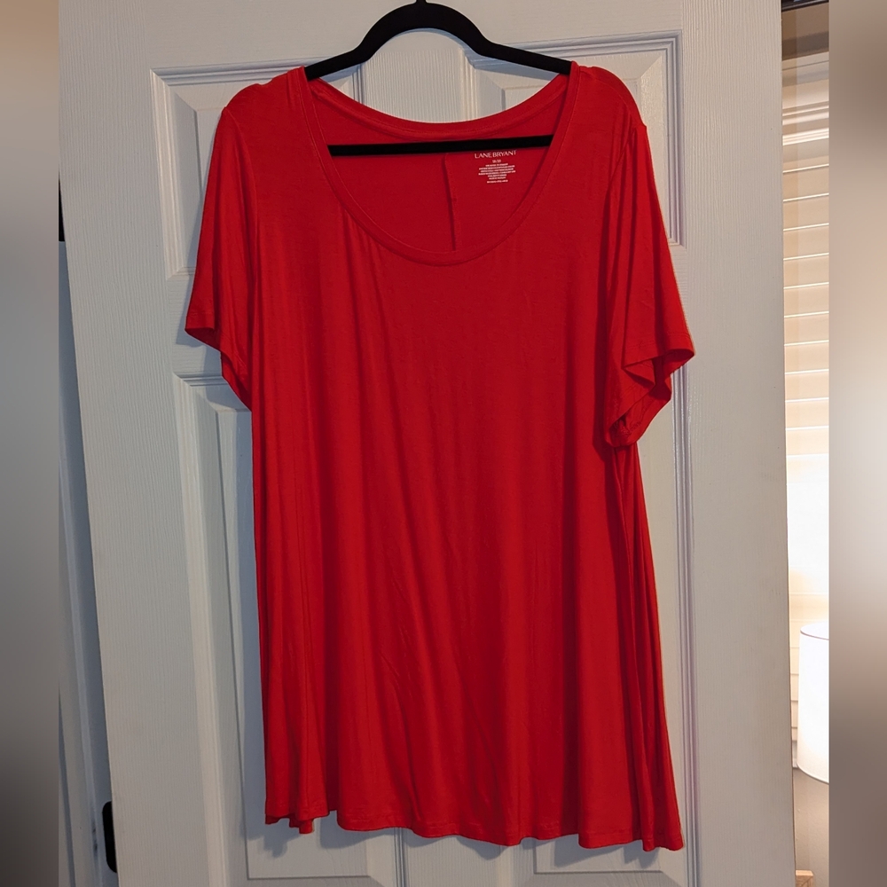 Lane Bryant Red Scoop Neck Tee size 18/20